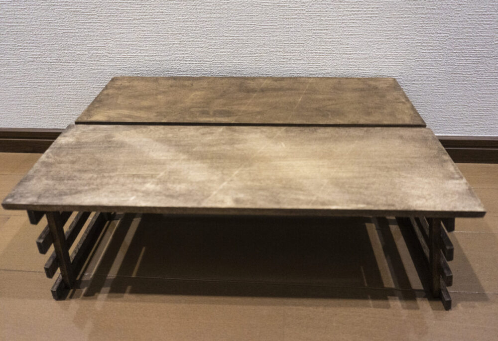 木製折りたたみミニテーブルがきっかけ。DIYなら400円程で作れる机のレシピ